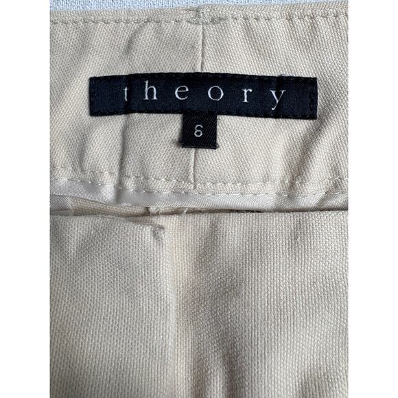 Theory Khaki Pants Women's Size 6 Straight Leg - Picture 3 of 7